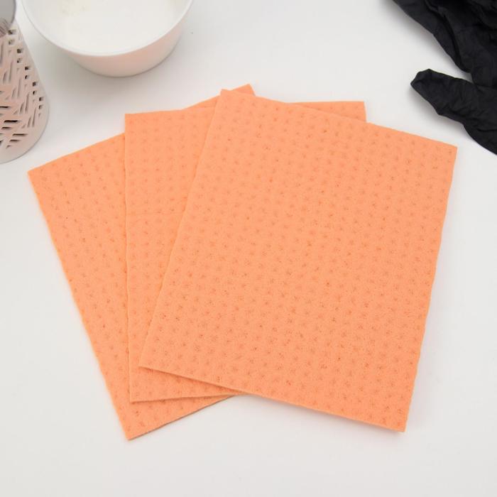 фото Набор салфеток для уборки master fresh eco line, влаговпитывающая, антимикробная добавка, 3 шт, цвет оранжевый