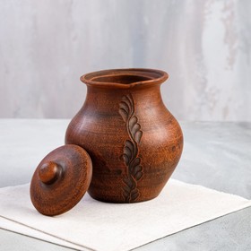 

Кувшин "Крынка", гладкий, красная глина, 1 л