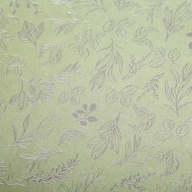 

Лист бумаги с фольгированием "Silver Branches Olive" 30,5х30,5 см