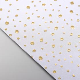 

Лист бумаги с фольгированием "Golden Maxi Drops Gray" 30,5х30,5 см