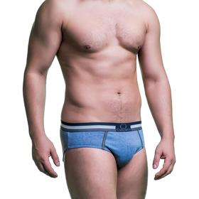 

Трусы мужские слипы, цвет джинсовый меланж, размер 46 (M)