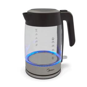 

Чайник электрический Midea MK 8003, стекло, 1.7 л, 2200 Вт, подсветка, серебристо-чёрный