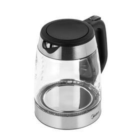 

Чайник электрический Midea MK 8008, стекло, 1.7 л, 2200 Вт, подсветка, серебристо-чёрный