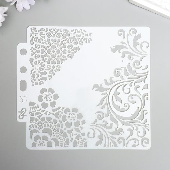 

Трафарет пластик "Цветочные орнаменты" 13х14 см