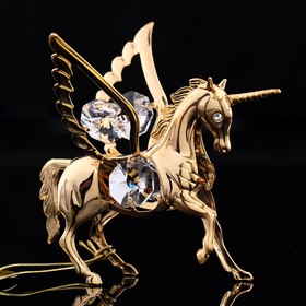Сувенир «Конь - Пегас», 8×6×7 см, с кристаллами Ош