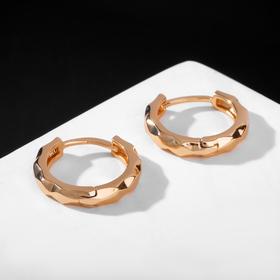 

Серьги-кольца "Мини" грани, d=1,5, цвет золото