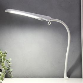 

Лампа настольная на струбцине Гермес 8Вт LED, гибкая стойка, белый, h=40 см