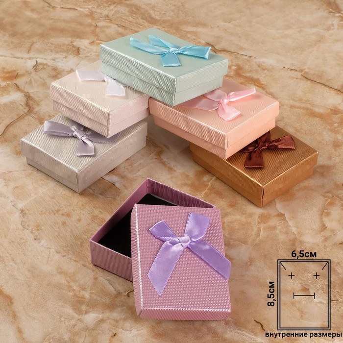 Коробочка подарочная под набор «Бант атласный», 7×9, цвет МИКС коробочка подарочная под набор city 7 9 цвет микс