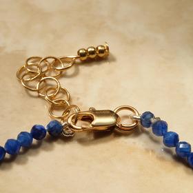 

Браслет шар №2 гранёный позолота "Кианит", звезда