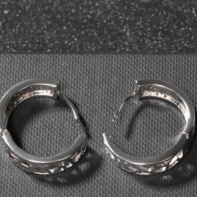 

Серьги-кольца "Грация" корни, d=2, цвет белый в серебре
