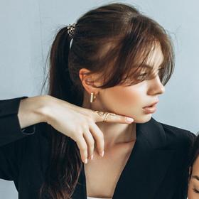 

Серьги металл "Геометрия" обливион, цвет золото