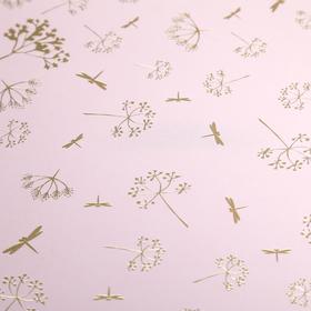 

Лист бумаги с фольгированием "Golden Dill Light pink" 30,5х30,5 см