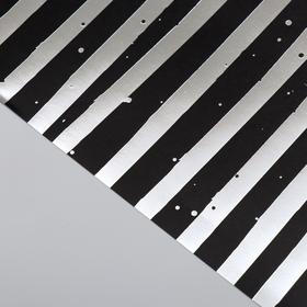 

Лист бумаги с фольгированием "Silver Stripes Black" 30,5х30,5 см