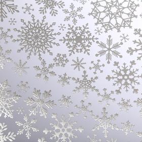 

Лист бумаги с фольгированием "Silver Snowflakes White" 30,5х30,5 см