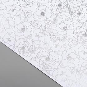 

Лист бумаги с фольгированием "Silver Pion Purple" 30,5х30,5 см