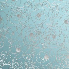 

Лист бумаги с фольгированием "Silver Pion Turquoise" 30,5х30,5 см
