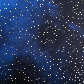 

Лист бумаги с фольгированием "Golden Mini Drops Night garden sky" 30,5х30,5 см