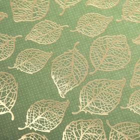 

Лист бумаги с фольгированием "Golden Delicate Leaves Botany summer 1" 30,5х30,5 см