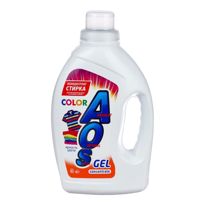 Жидкое средство для стирки Aos Color, гель, для цветных тканей, 1.3 л жидкое средство для стирки ariel color гель для разноцветных тканей 1 3 л
