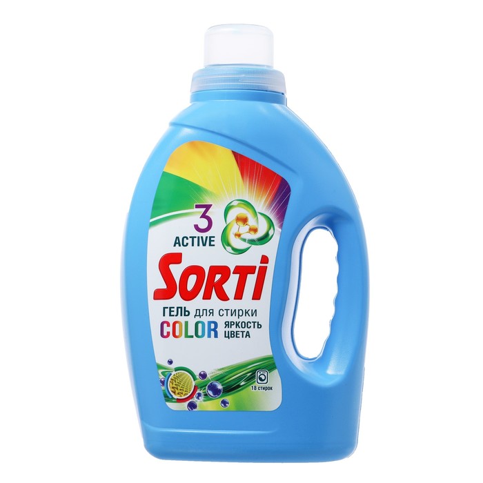 Жидкое средство для стирки Sorti Color, гель, 1.2 л гель для стирки антибактериальный sorti antisept контроль чистоты 1 2 л
