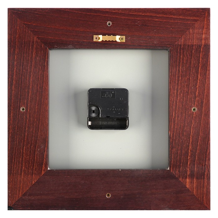 Часы настенные деревянные квадратные "Grance", арабский циферблат