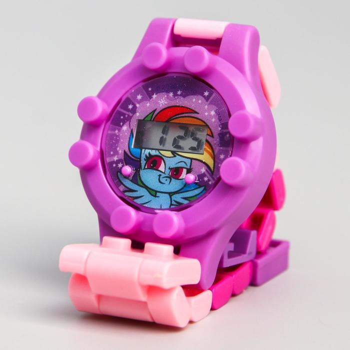 Часы наручные электронные "Радуга Дэш", My Little Pony, с ремешком-конструктором