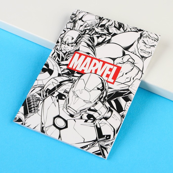 Блокнот А6 на скрепке, 32 листа, Marvel, Мстители фото