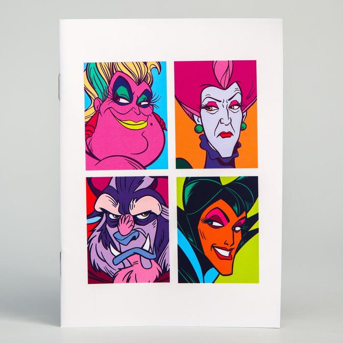 

Блокнот А6 на скрепке, 32 листа в обложке софт-тач, Pop art, Villians