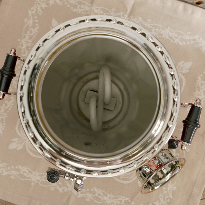 Самовар «Жостово на красном», жёлудь, 3 л, электрический