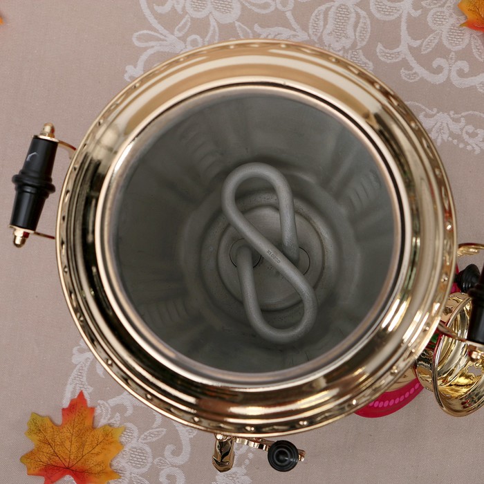 Набор «Жостово на красном», рюмка, 3 предмета, самовар 3 л, заварочный чайник 0,7 л, поднос