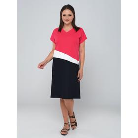 

Платье-футболка, размер 60, цвет малиновый