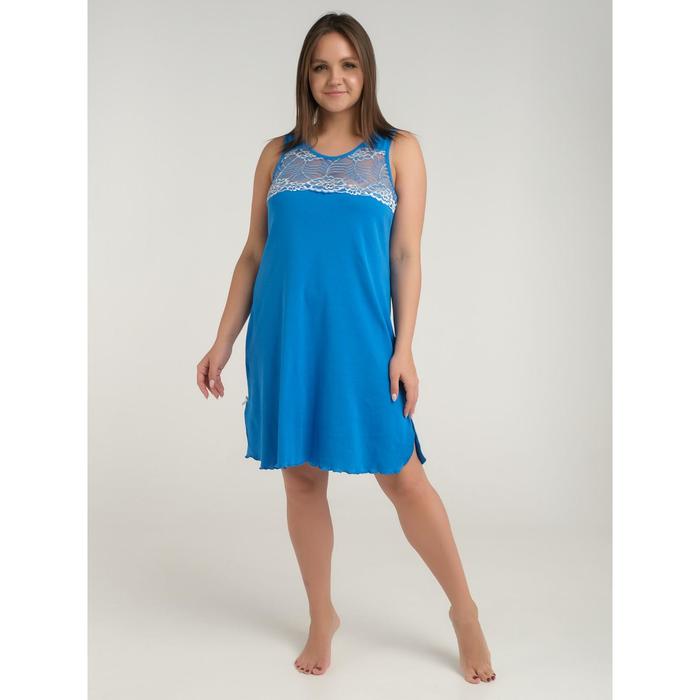 Сорочка женская, размер 48, цвет голубой