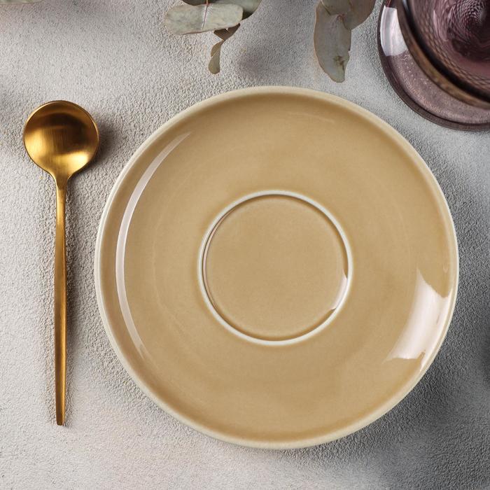 Блюдце Акварель d145 см цвет золотисто-коричневый 171₽