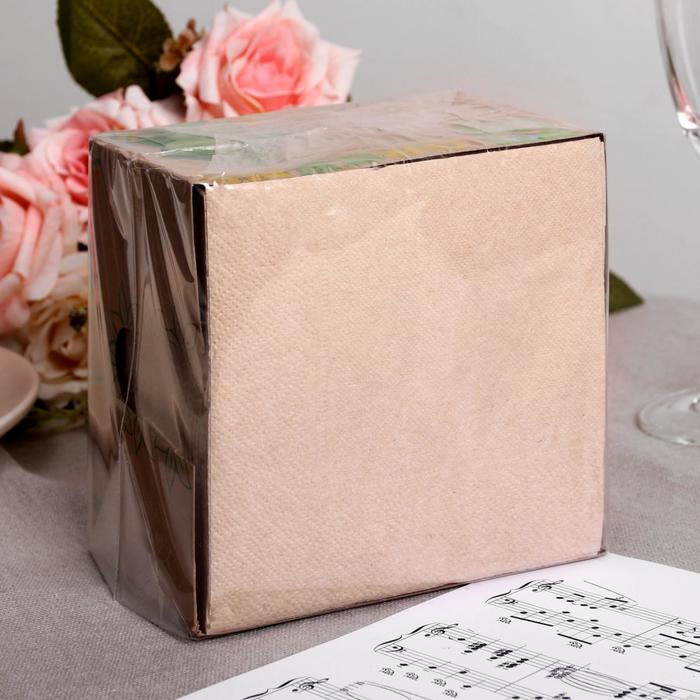 Салфетки бумажные Greena 2 слоя 85 листов 24х24