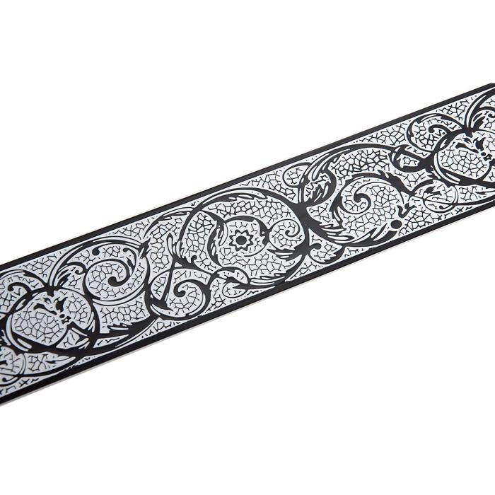 Планка для карниза «Вензель», высота 7 см, длина 25 м, цвет белый с чёрным планка для карниза вензель высота 7 см длина 25 м цвет серебро шоколад