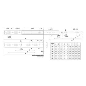 

Шариковые направляющие BOYARD DB4501Zn/600