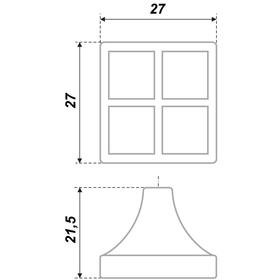 

Мебельная ручка BOYARD CRYSTAL RC411CP.4