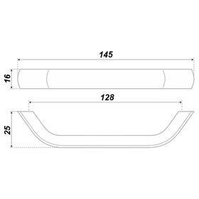 

Мебельная ручка BOYARD RS062CP.4/128