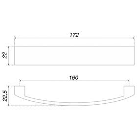 

Мебельная ручка BOYARD RS191BSN.4/160