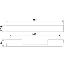 

Мебельная ручка BOYARD RS266CP/W.4/160