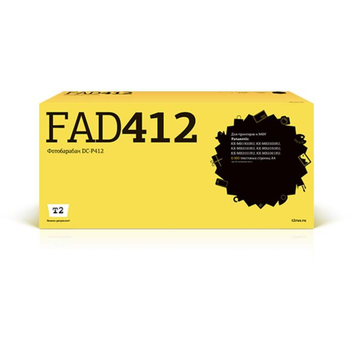 цена Фотобарабан T2 DC-P412 (KX-FAD412/FAD412/KX FAD412 DRUM) для принтеров Panasonic, черный