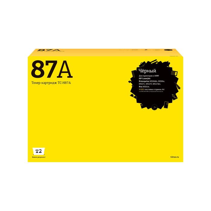 цена Лазерный картридж T2 TC-H87A (87A/CF287A/287A/LaserJet) для принтеров HP, черный
