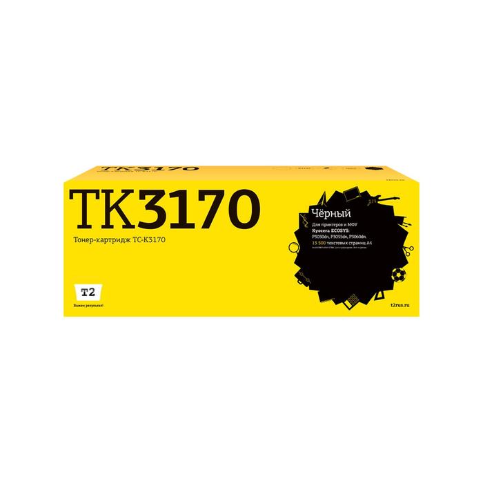 Лазерный картридж T2 TC-K3170 (TK-3170/TK3170/3170) для принтеров Kyocera, черный картридж t2 tc k1130 черный tk 1130