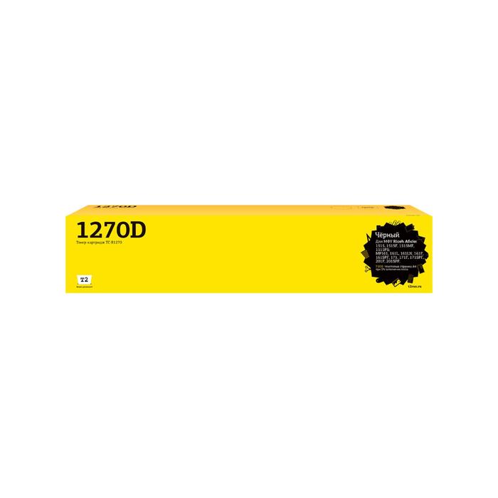 Лазерный картридж T2 TC-R1270 (Type 1270D/MP 201/842024) для принтеров Ricoh, черный лазерный картридж t2 tc rsp150he sp150he 408010 sp150 для принтеров ricoh черный
