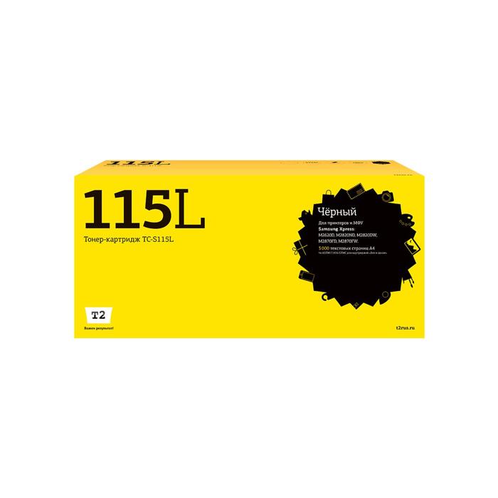 цена Лазерный картридж T2 TC-S115L (MLT-D115L/D115L/M2620/M2620D/M2820/M2820DW) Samsung, черный