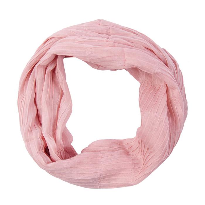 Палантин-труба женский текстильный, цвет бледно-розовый, размер 70х75 см