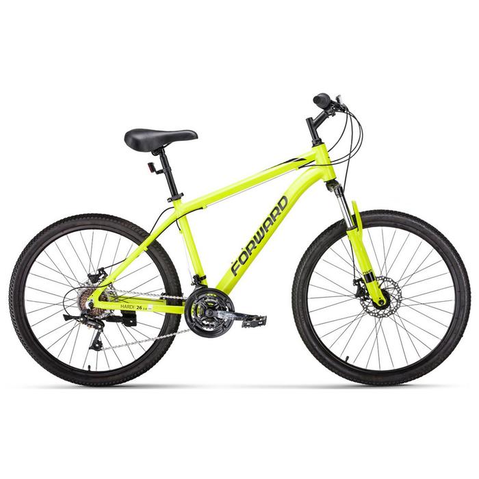 фото Велосипед 26" forward hardi 2.0 disc, 2021, цвет ярко-желтый/черный, размер 17"