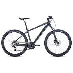 

Велосипед 27,5" Forward Apache 3.2 disc, 2021, цвет черный матовый/черный, размер 19"