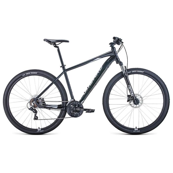фото Велосипед 29" forward apache 3.2 disc, 2021, цвет черный матовый/серебристый, размер 19"