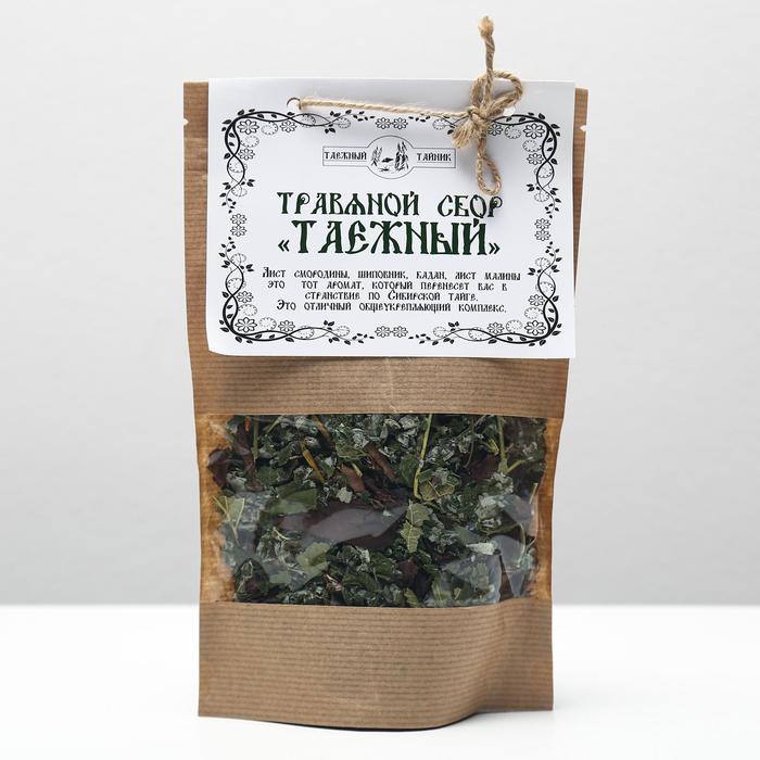 Сбор травяной «Таёжный» (Лист смородины, шиповник, бадан, лист малины), 50 г чай травяной таёжный сбор 100 г